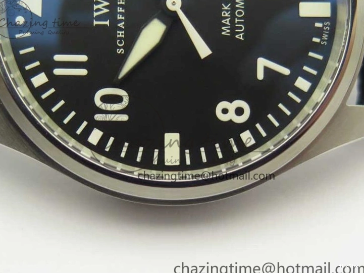 MIROTIME 0718 Supportive Mark XVII IW326501 MKS 1:1 Best Edition Black Dial On Black Leather Strap MIYOTA 9015 V 7208